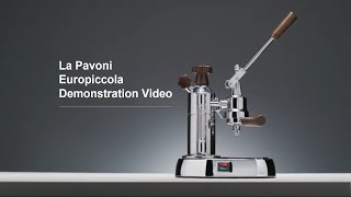 La Pavoni Europiccola lever coffee machine instructions video  How to make espresso amp cappuccino [upl. by Ermey]