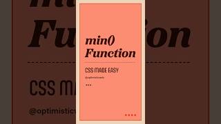 Mastering CSS min Function for Responsive Web Designs [upl. by Bobseine311]