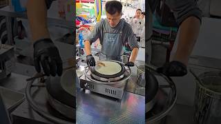 Oreo ice cream crepe  Korean Street Food shortsvideo [upl. by Wilscam]