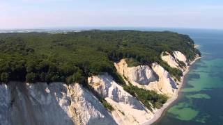 Møns Klint Denmark from the air on a beautiful Summers day [upl. by Nneb]