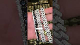 VVS Moissanite Cuban Link Chains Hip Hop Jewelry [upl. by Eiloj22]