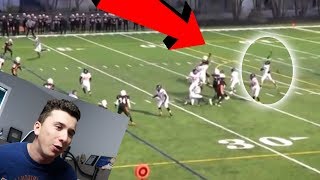 REACTING TO MY HIGH SCHOOL QUARTERBACK FOOTBALL HIGHLIGHTS [upl. by Aicemak409]