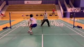 Hong Kong player Vincent Wong Wing Ki training 香港男单黃永棋的训练，劲头十足啊 [upl. by Figone]