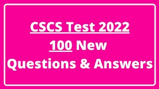 CSCS Test UK 2022  100 New QampA  CSCS Test Practice  CiTB Test UK  CSCS Card UK  CSCS Test UK [upl. by Yenruoj829]