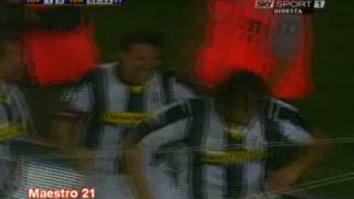 JUVENTUS TORINO 251008 AMAURI 3 10 SKY HD [upl. by Meehan]