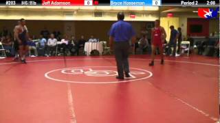 NYAC FS 84 KG  185 lbs Jeff Adamson vs Bryce Hasseman [upl. by Atiken891]