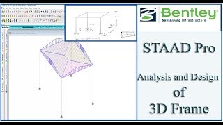 STAAD Pro Tutorial For Beginners Episode 4 Analysis and Design of a 3D Frame [upl. by Hedvah48]