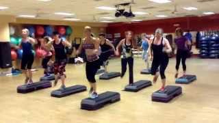 Fun Step Class Choreography by Chris Dorner at NAC Fun Group Fitness [upl. by Yelyak]