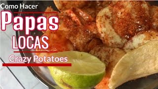 ✔ COMO HACER PAPAS LOCAS  BOTANA RAPIDA PAPAS LOCAS  How Make Crazy Potatoes [upl. by Alios]