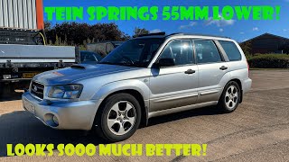 Tein Springs on my Forester XT  55mm lower [upl. by Voccola952]