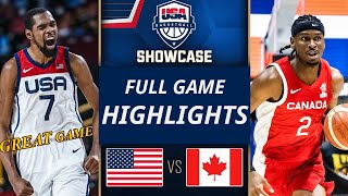 USA vs Canada  Full Game  Today Friendly International Olympic Paris 2024  USAB SHOWCASE [upl. by Rosel]