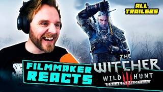 FILMMAKER REACTS THE WITCHER 3  ALL CINEMATIC TRAILERS  KILLING MONSTERS  A NIGHT TO REMEMBER [upl. by Bonita]