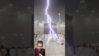 makkah havi rain  macca kaba rain Yasir street food viral [upl. by Nessa591]