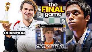 Game that made Magnus Carlsen the New World Cup Champion  Pragg vs Carlsen Tiebreaks Game 2 [upl. by Sumedocin]