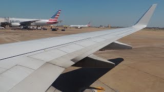 American Airlines Boeing 737800 N937NN push back start up and takeoff from DFW [upl. by Ammeg92]