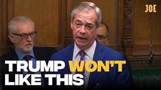 Nigel Farage Donald Trump is hostile to Labours plan for Chagos Islands [upl. by Noirred]