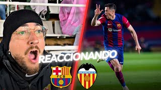 HINCHA del BARÇA REACCIONA al FC BARCELONA 42 VALENCIA hat trick de Lewandowski 🤯 [upl. by Karol]