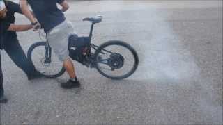 HPC Burn Rubber Not Gas 100MPH Electric Bike Burnouts [upl. by Abbi]