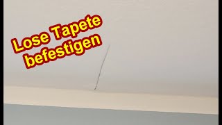 Lose Tapete befestigen  Tapete löst sich am stoß – Gelöste Tapeten Kante kleben  Naht ausbessern [upl. by Ahsiea174]