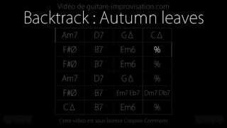 Autumn leaves  Les feuilles mortes 120 bpm  Backing track [upl. by Weight]