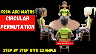 Add Math Form 5 KSSM Circular Permutation With Examples Step by Step Guide [upl. by Eirelav]