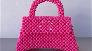 How To Make Balenciaga HourGlassDIY Bead BagBeginner Friendly [upl. by Bergstein589]