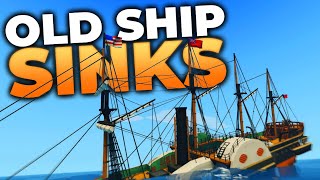 Old Ship Sinks  Stormworks Build and Rescue [upl. by Ardnac750]