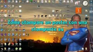 tutorial stampare poster con stampante A4 [upl. by Irihs]