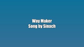 Sinach  Way Maker  Karaoke Version [upl. by Eilatan]