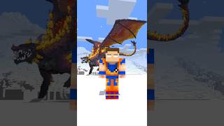 Building Dragon Challenge Goku  Herobrine minecraft shorts [upl. by Jim]