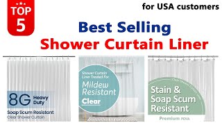 Best Shower Curtain Liner in USA 2024 Best Selling Bathroom Shower Curtain Liner Review 2024 [upl. by Curtis]