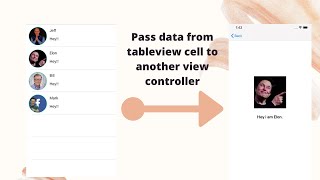 Pass data from tableview cell to another view controller  Swift 5 [upl. by Illil]