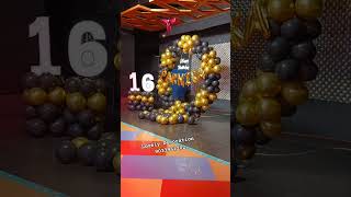 Black Golden balloon 16 years girls birthday decoration [upl. by Nodnart248]