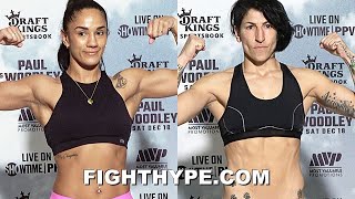 AMANDA SERRANO VS MIRIAM GUTIERREZ OFFICIAL WEIGHIN [upl. by Ariay669]