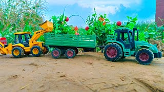 jcb3dx backhoe cartoon video mini truck tractor Tata motors truck parking video207 ramcreators [upl. by Concordia]