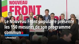 Le Nouveau Front populaire présente les 150 mesures de son programme commun [upl. by Odlanar397]