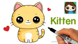 How to Draw a Kitten Super Easy [upl. by Neural]