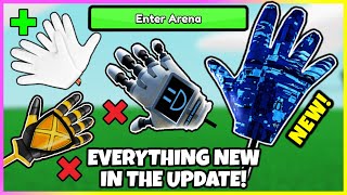 EVERYTHING NEW in the MATERIALIZE GLOVE UPDATE in SLAP BATTLES ROBLOX [upl. by Alexandrina]