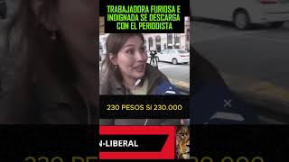 TRABAJADORA INDIGANADA se descarga con el PERIODISTA milei politica ln c5n PARO DE COLECTIVOS [upl. by Raamal89]