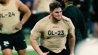 Zach Frazier NFL Combine OnField [upl. by Haneen]