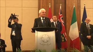 Sergio Mattarella in Canada con la comunità calabrese [upl. by Suilienroc]