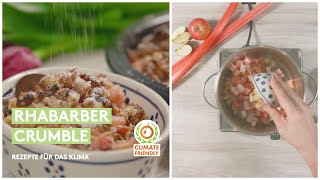 RhabarberApfel Crumble  tibits Rezepte für das Klima [upl. by Woolcott]