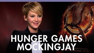 Hunger Games Catching Fire stars and director on Mockingjay [upl. by Sineray]