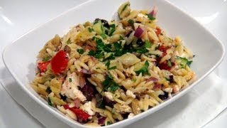 How To Make Cold Greek Orzo Salad Recipe [upl. by Berthoud230]