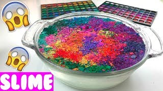 MEZCLANDO 100 SOMBRAS DE MAQUILLAJE DE OJOS 👁️ EN SLIME GIGANTE❗ [upl. by Althee]