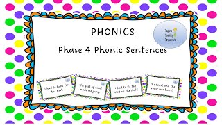 Phonics Phase 4 Sentences [upl. by Cicenia203]