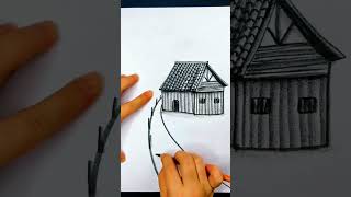 A lonely house sketch drawing drawing sketch reels [upl. by Drake]