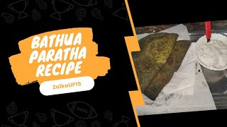 Bathua paratha  bathua paratha recipe  ZAIKAUP15 [upl. by Ettenyl]