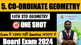 10th Std Geometry5Coordinate GeometryOne Shot VideoBoard Exam 2024Pradeep Giri Sir [upl. by Nelak]