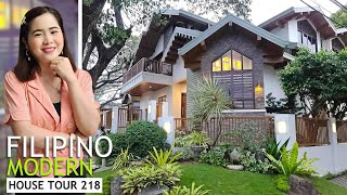 Modern Filipino Inspired House in a Corner Lot House Tour 218 [upl. by Nosaj]